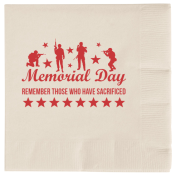 Memorial Day Remember Those Who Have Sacrificed 2ply Economy Beverage Napkins Style 135251