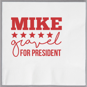 Mike Gravel For President 2ply Economy Beverage Napkins Style 109899
