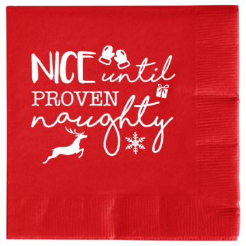 Christmas Nice Until Naughty Proven 2ply Economy Beverage Napkins Style 114638