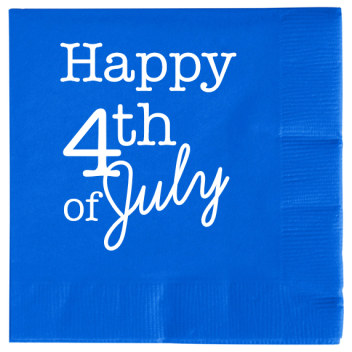 Fourth Of July Happy 4 2ply Economy Beverage Napkins Style 107656