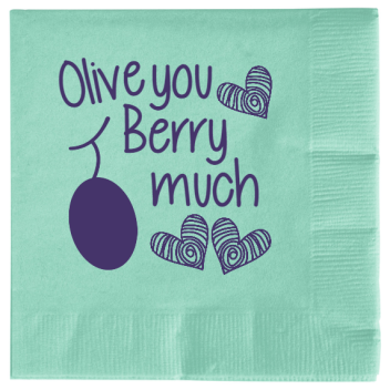 Wedding Olive You Berry Much 2ply Economy Beverage Napkins Style 101506