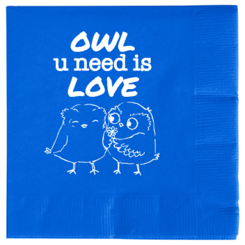 Wedding Owl U Need Is Love 2ply Economy Beverage Napkins Style 100908