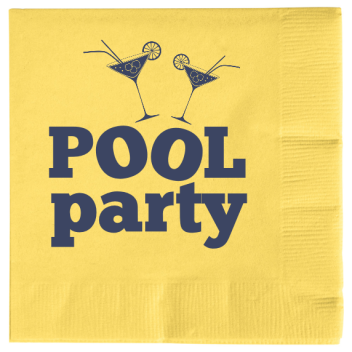 Pool Party 2ply Economy Beverage Napkins Style 107086