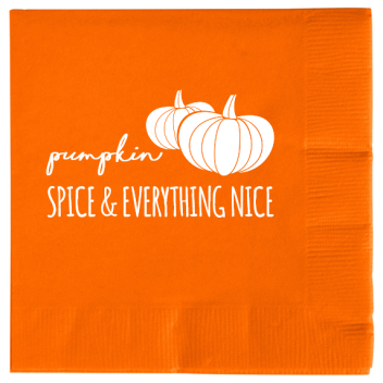 Fall Pumpkin Spice Everything Nice 2ply Economy Beverage Napkins Style 111638