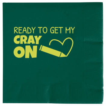 Back To School Ready Get My Cray On 2ply Economy Beverage Napkins Style 139770