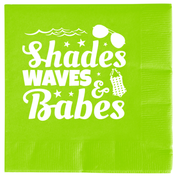 Summer Shades Babes Waves 2ply Economy Beverage Napkins Style 139706