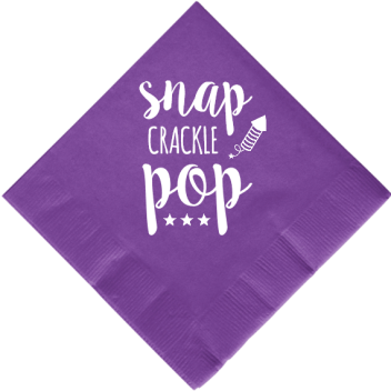 Fourth Of July Snap Pop Crackle 2ply Economy Beverage Napkins Style 107916