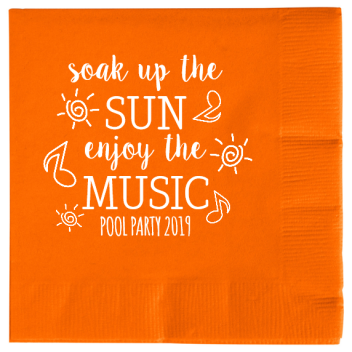 Pool Party Soak Up The Enjoy Sun Music 2019 2ply Economy Beverage Napkins Style 106211