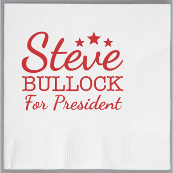 Steve Bullock For President 2ply Economy Beverage Napkins Style 109621