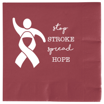 American Stroke Awareness Month Stop Spread Hope 2ply Economy Beverage Napkins Style 106169