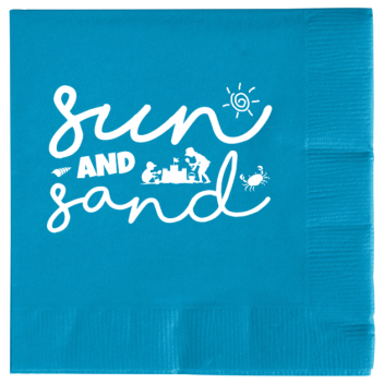 Summer Sun Sand And 2ply Economy Beverage Napkins Style 139412