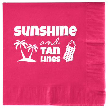 Summer Sunshine Tan Lines And 2ply Economy Beverage Napkins Style 138500