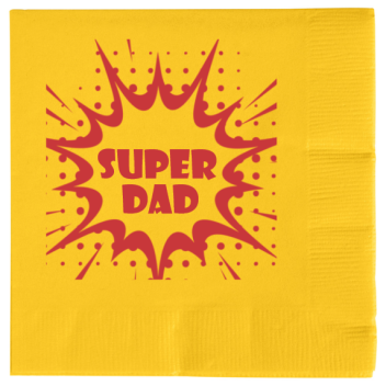 Fathers Day Super Dad 2ply Economy Beverage Napkins Style 107826