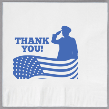 Memorial Day Thank You 2ply Economy Beverage Napkins Style 135237