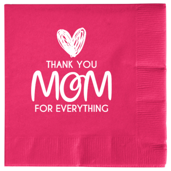 Mothers Day Thank You Mom For Everything 2ply Economy Beverage Napkins Style 133830