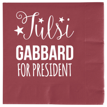 Tulsi Gabbard For President 2ply Economy Beverage Napkins Style 109893