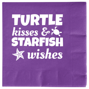 Summer Turtle Starfish Kisses Wishes 2ply Economy Beverage Napkins Style 139708