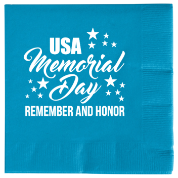 Memorial Day Usa Remember And Honor 2ply Economy Beverage Napkins Style 106187