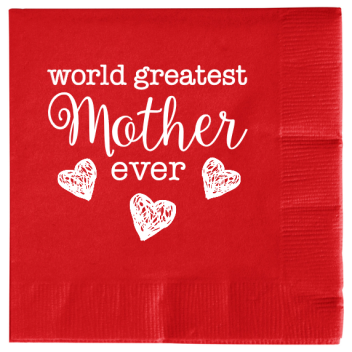 Mother Day World Greatest Ever 2ply Economy Beverage Napkins Style 105621