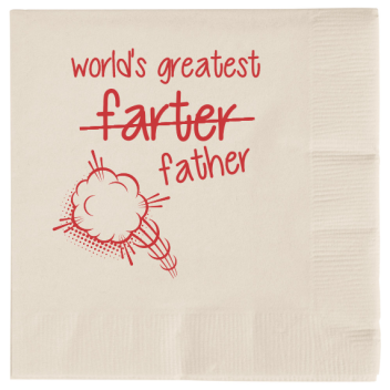 Fathers Day Worlds Greatest Farter 2ply Economy Beverage Napkins Style 107881