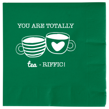 Happy Valentine\'s Day You Are Totally - Riffic Tea 2ply Economy Beverage Napkins Style 100690