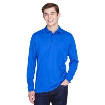 Core365 Adult Pinnacle Performance Long-sleeve Piqué Polo With Pocket