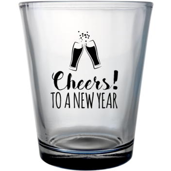 New Year Cheers To Custom Clear Shot Glasses- 1.75 Oz. Style 127885