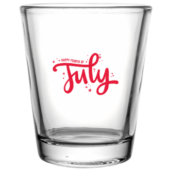 Fourth Of July Custom Clear Shot Glasses- 1.75 Oz. Style 107781