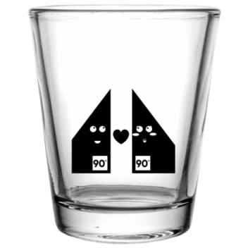 Happy Valentine\'s Day Our Is So Love Right Custom Clear Shot Glasses- 1.75 Oz. Style 101359