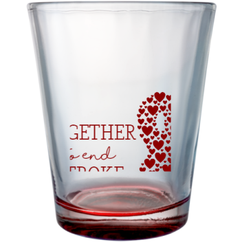 American Stroke Awareness Month Together To End Custom Clear Shot Glasses- 1.75 Oz. Style 106166