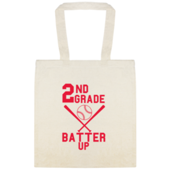 Education & School 2 Nd Grade Batter Up Custom Everyday Cotton Tote Bags Style 138792