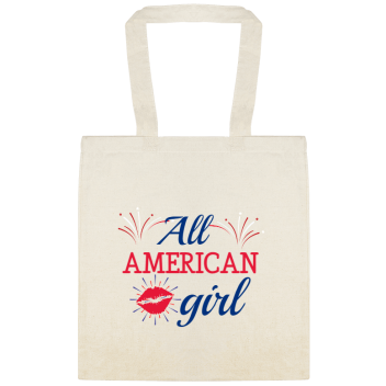 Holidays & Special Events All American Girl Custom Everyday Cotton Tote Bags Style 153585