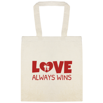 Love Always Wins Custom Everyday Cotton Tote Bags Style 146960