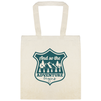 Parties & Events And So The Adventure Begins Custom Everyday Cotton Tote Bags Style 147917