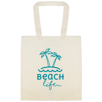 Seasonal Beach Life Custom Everyday Cotton Tote Bags Style 154115