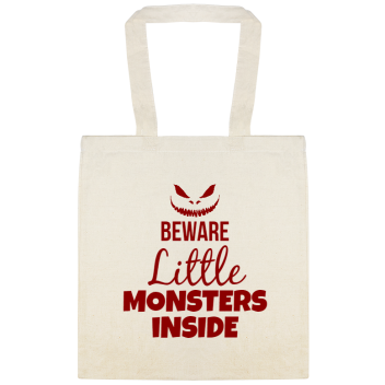 Halloween Beware Little Monsters Inside Custom Everyday Cotton Tote Bags Style 142410