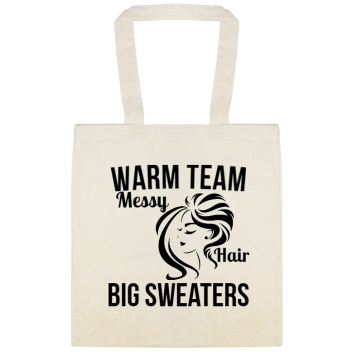 Warm Team Messy Hair Big Sweaters Custom Everyday Cotton Tote Bags Style 144878