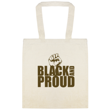 Black And Proud Custom Everyday Cotton Tote Bags Style 147006
