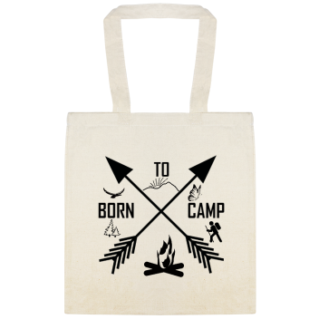 Born To Camp Custom Everyday Cotton Tote Bags Style 147715