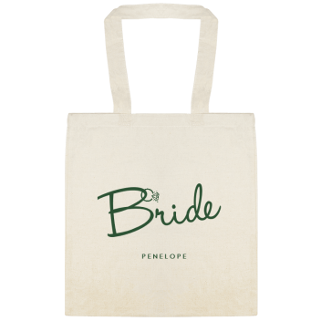 Bride P N L O Custom Everyday Cotton Tote Bags Style 152063