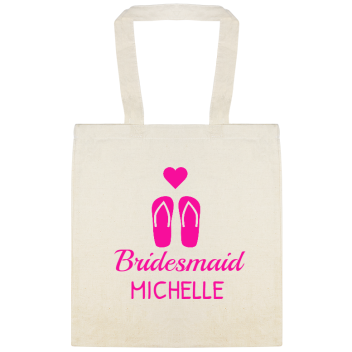 Weddings Bridesmaid Michelle Custom Everyday Cotton Tote Bags Style 141404