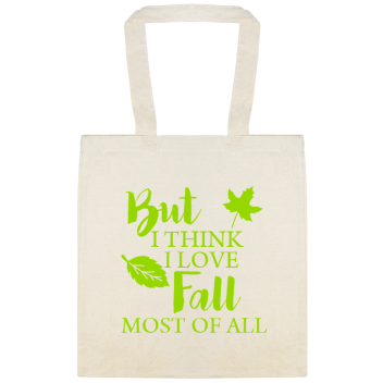 Autumn Fall But I Think Love Most Of Custom Everyday Cotton Tote Bags Style 141702
