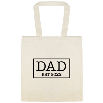 Holidays & Special Events Dad Est 2022 Custom Everyday Cotton Tote Bags Style 153077