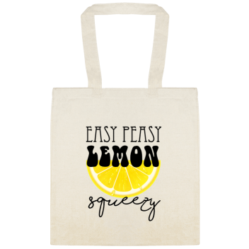 Seasonal Easy Peasy Lemon Squeezy Custom Everyday Cotton Tote Bags Style 154617
