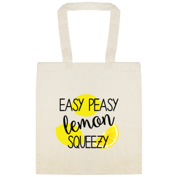 Seasonal Easy Peasy Squeezy Lemon Custom Everyday Cotton Tote Bags Style 153856