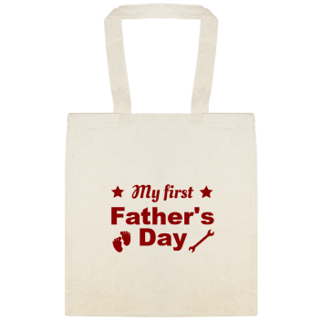 My First Fathers Day Custom Everyday Cotton Tote Bags Style 152018