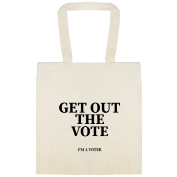 Vote / General Campaign Get Out The Im Voter Custom Everyday Cotton Tote Bags Style 155502