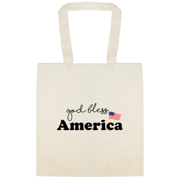 Holidays & Special Events God Bless America Custom Everyday Cotton Tote Bags Style 153500