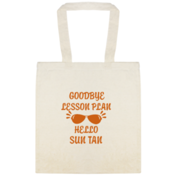 Seasonal Goodbye Lesson Plan Hello Sun Tan Custom Everyday Cotton Tote Bags Style 139146