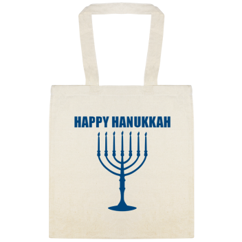 Happy Hanukkah Custom Everyday Cotton Tote Bags Style 143666